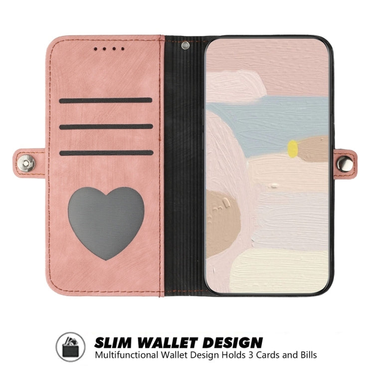 For Samsung Galaxy S25 5G Side Buckle Double Fold Hand Strap Leather Phone Case(Pink) - Galaxy S25 5G Cases by PMC Jewellery | Online Shopping South Africa | PMC Jewellery | Buy Now Pay Later Mobicred