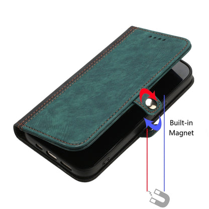 For Samsung Galaxy S25+ 5G Side Buckle Double Fold Hand Strap Leather Phone Case(Dark Green) - Galaxy S25+ 5G Cases by PMC Jewellery | Online Shopping South Africa | PMC Jewellery | Buy Now Pay Later Mobicred