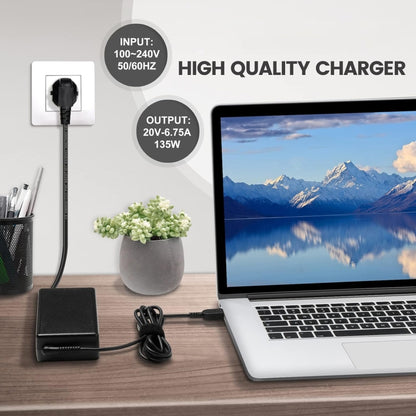 135W 20V 6.75A Laptop Notebook Power Adapter For Lenovo USB Jack, Plug:UK Plug - For Lenovo by PMC Jewellery | Online Shopping South Africa | PMC Jewellery | Buy Now Pay Later Mobicred