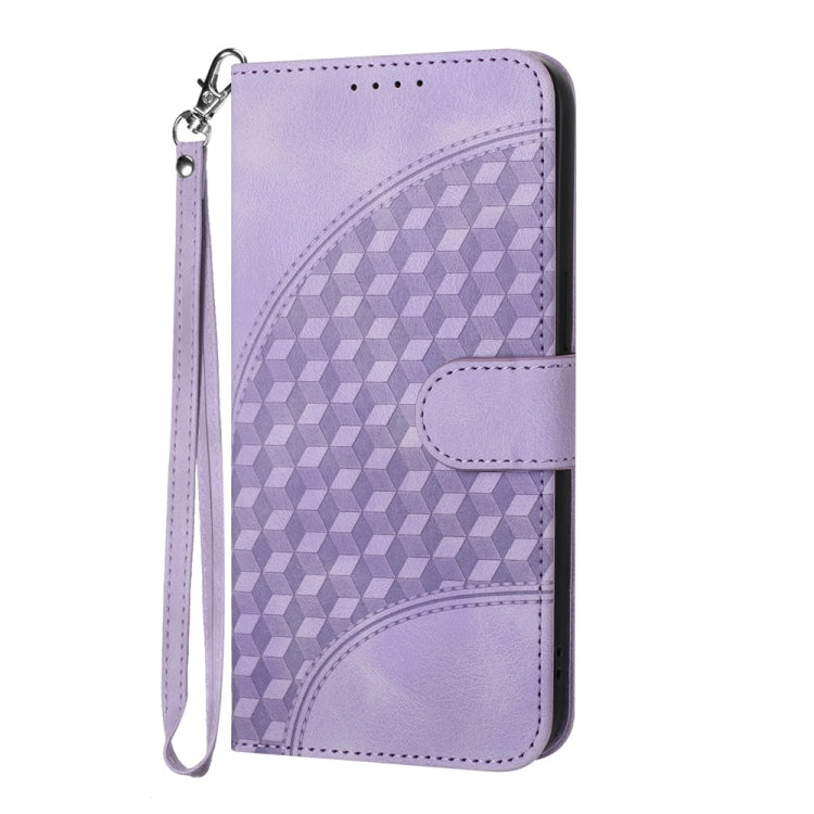 For Samsung Galaxy S25 Ultra 5G YX0060 Elephant Head Embossed Phone Leather Case with Lanyard(Light Purple) - Galaxy S25 Ultra 5G Cases by PMC Jewellery | Online Shopping South Africa | PMC Jewellery | Buy Now Pay Later Mobicred