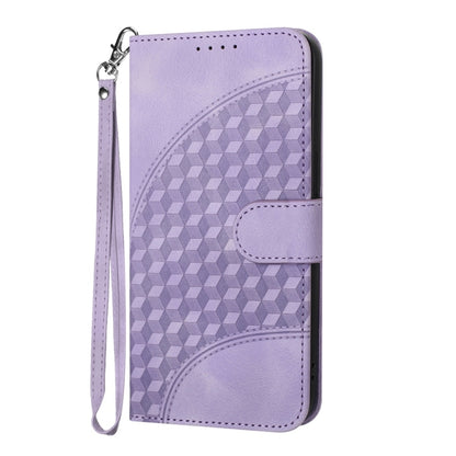 For Samsung Galaxy S25 Ultra 5G YX0060 Elephant Head Embossed Phone Leather Case with Lanyard(Light Purple) - Galaxy S25 Ultra 5G Cases by PMC Jewellery | Online Shopping South Africa | PMC Jewellery | Buy Now Pay Later Mobicred