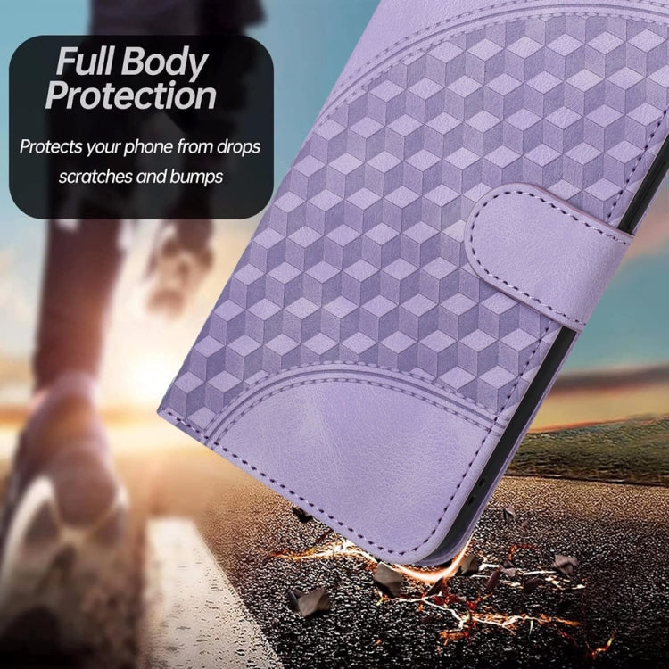 For Samsung Galaxy S25 Ultra 5G YX0060 Elephant Head Embossed Phone Leather Case with Lanyard(Light Purple) - Galaxy S25 Ultra 5G Cases by PMC Jewellery | Online Shopping South Africa | PMC Jewellery | Buy Now Pay Later Mobicred