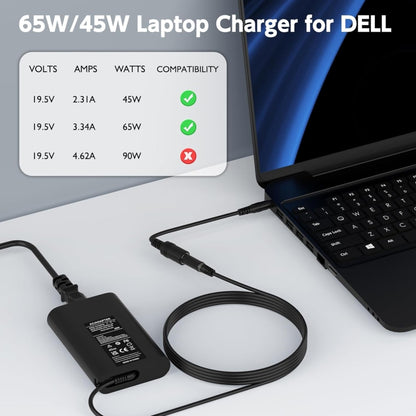 65W 19.5V 3.34A Laptop Notebook Power Adapter For Dell 4.5 x 3.0, Plug:EU Plug - For Dell by PMC Jewellery | Online Shopping South Africa | PMC Jewellery | Buy Now Pay Later Mobicred