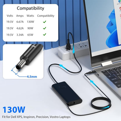 130W 19.5V 6.67A  Laptop Notebook Power Adapter For Dell 4.5 x 3.0, Plug:AU Plug - For Dell by PMC Jewellery | Online Shopping South Africa | PMC Jewellery | Buy Now Pay Later Mobicred