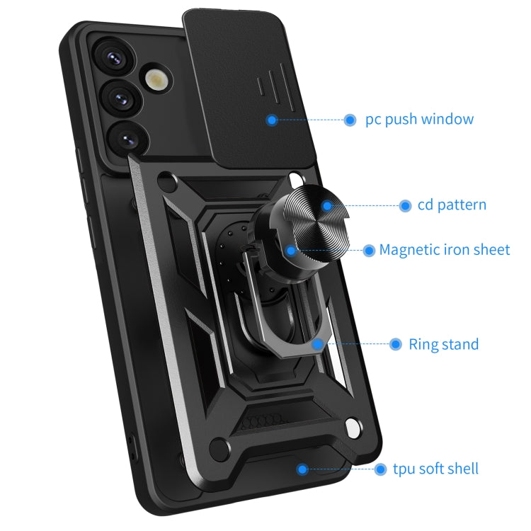 For Samsung Galaxy S25+ 5G Sliding Camera Cover Design TPU+PC Phone Case(Blue) - Galaxy S25+ 5G Cases by PMC Jewellery | Online Shopping South Africa | PMC Jewellery | Buy Now Pay Later Mobicred