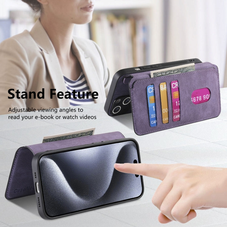 For iPhone 16 Pro Max CaseNeo MagSafe RFID Anti-theft Retro Leather Phone Case(Purple) - iPhone 16 Pro Max Cases by CaseNeo | Online Shopping South Africa | PMC Jewellery | Buy Now Pay Later Mobicred