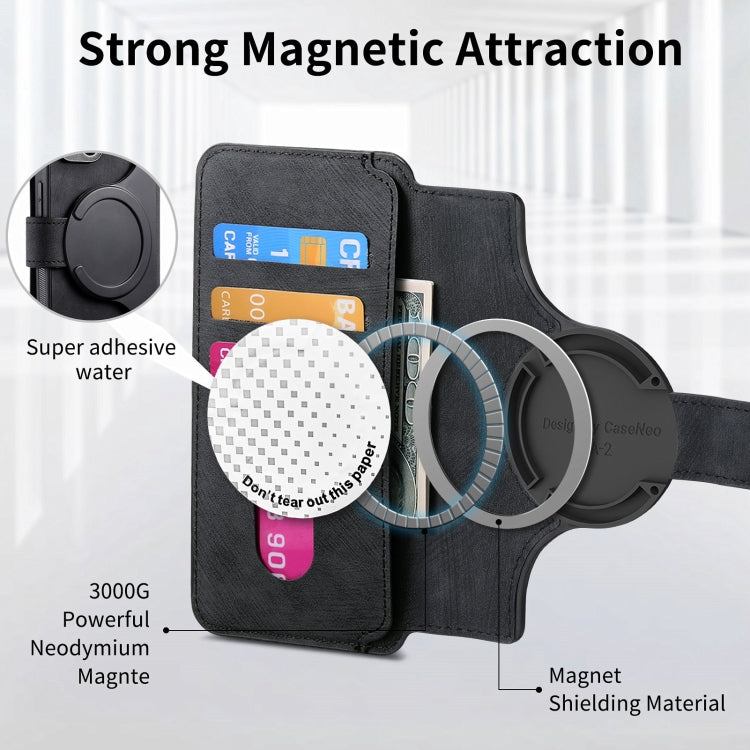 For iPhone 16 Pro CaseNeo MagSafe RFID Anti-theft Retro Leather Phone Case(Black) - free shipping - PMC Jewellery - Order now!