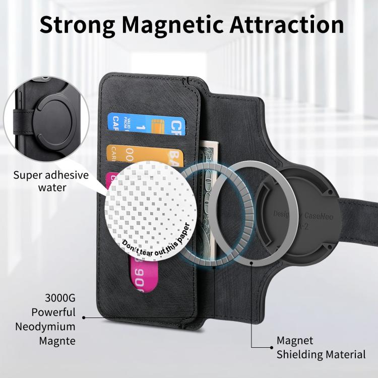 For iPhone 16e CaseNeo MagSafe RFID Anti-theft Retro Leather Phone Case(Black) - iPhone 16e Cases by CaseNeo | Online Shopping South Africa | PMC TechLife | Buy Now Pay Later Mobicred