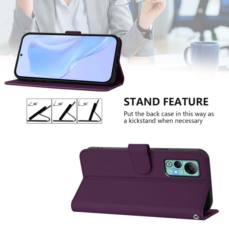 For Ulefone Note 14 Skin Feel Solid Color Leather Phone Case with Lanyard(Violet) - Ulefone Cases by PMC Jewellery | Online Shopping South Africa | PMC Jewellery | Buy Now Pay Later Mobicred