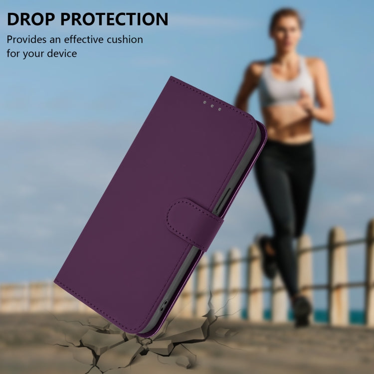 For Ulefone Note 14 Skin Feel Solid Color Leather Phone Case with Lanyard(Violet) - Ulefone Cases by PMC Jewellery | Online Shopping South Africa | PMC Jewellery | Buy Now Pay Later Mobicred