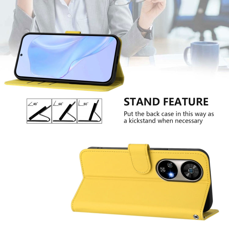 For Ulefone Note 17 Pro Skin Feel Solid Color Leather Phone Case with Lanyard(Lemon Yellow) - Ulefone Cases by PMC Jewellery | Online Shopping South Africa | PMC Jewellery | Buy Now Pay Later Mobicred