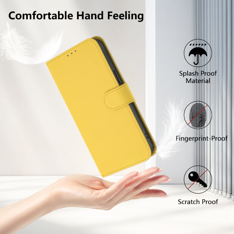 For Ulefone Note 17 Pro Skin Feel Solid Color Leather Phone Case with Lanyard(Lemon Yellow) - Ulefone Cases by PMC Jewellery | Online Shopping South Africa | PMC Jewellery | Buy Now Pay Later Mobicred