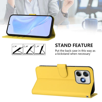 For Ulefone Note 18 Ultra Skin Feel Solid Color Leather Phone Case with Lanyard(Lemon Yellow) - Ulefone Cases by PMC Jewellery | Online Shopping South Africa | PMC Jewellery | Buy Now Pay Later Mobicred