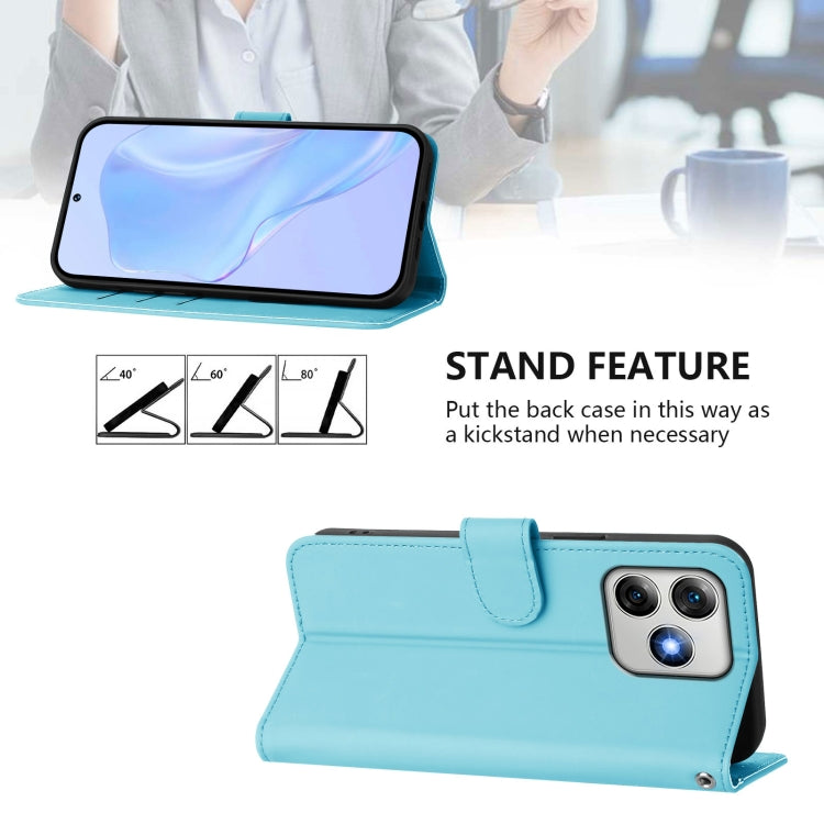 For Ulefone Note 18 Ultra Skin Feel Solid Color Leather Phone Case with Lanyard(Sky Blue) - Ulefone Cases by PMC Jewellery | Online Shopping South Africa | PMC Jewellery | Buy Now Pay Later Mobicred