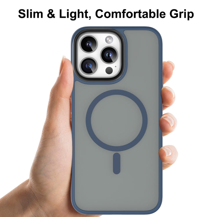 For iPhone 16 Pro Mutural Skin Feel Series Frosted MagSafe Magnetic Phone Case(Blue) - iPhone 16 Pro Cases by Mutural | Online Shopping South Africa | PMC Jewellery | Buy Now Pay Later Mobicred