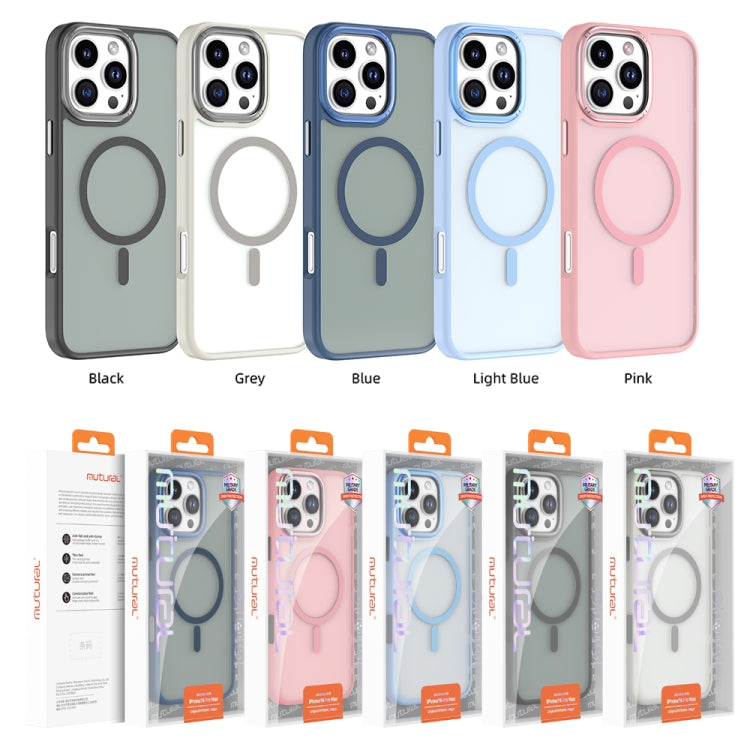 For iPhone 16 Mutural Skin Feel Series Frosted MagSafe Magnetic Phone Case(Blue) - iPhone 16 Cases by Mutural | Online Shopping South Africa | PMC Jewellery | Buy Now Pay Later Mobicred