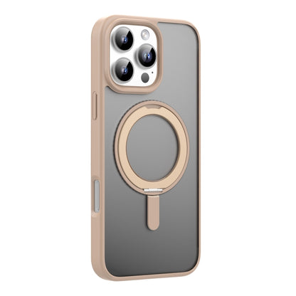 For iPhone 16 Pro Max Mutural Armor Series MagSafe Magnetic Holder Phone Case(Desert Gold) - iPhone 16 Pro Max Cases by Mutural | Online Shopping South Africa | PMC Jewellery | Buy Now Pay Later Mobicred