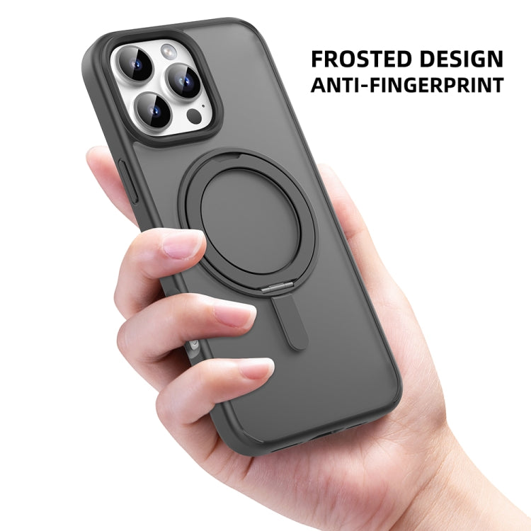 For iPhone 16 Pro Mutural Armor Series MagSafe Magnetic Holder Phone Case(Grey) - iPhone 16 Pro Cases by Mutural | Online Shopping South Africa | PMC Jewellery | Buy Now Pay Later Mobicred