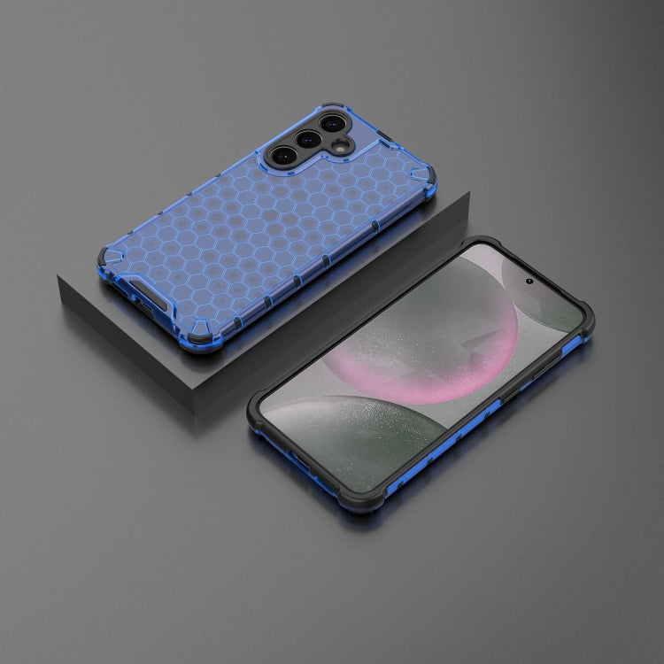 For Samsung Galaxy S25+ 5G Honeycomb Shockproof Phone Case(Blue) - Galaxy S25+ 5G Cases by PMC Jewellery | Online Shopping South Africa | PMC Jewellery | Buy Now Pay Later Mobicred