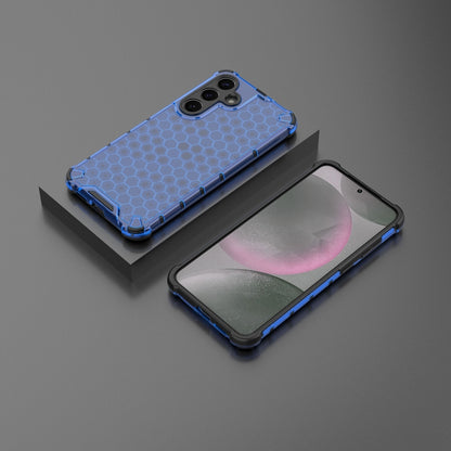 For Samsung Galaxy S25+ 5G Honeycomb Shockproof Phone Case(Blue) - Galaxy S25+ 5G Cases by PMC Jewellery | Online Shopping South Africa | PMC Jewellery | Buy Now Pay Later Mobicred