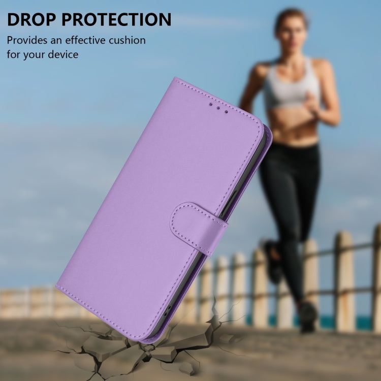 For Huawei Pura 70 Pro / 70 Pro+ Skin Feel Solid Color Leather Phone Case with Lanyard(Lavender Purple) - Huawei Cases by PMC Jewellery | Online Shopping South Africa | PMC Jewellery | Buy Now Pay Later Mobicred