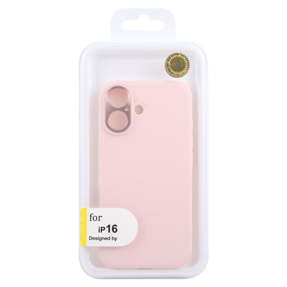 For iPhone 16 GEBEI Plain Leather TPU Hybrid PU Phone Case(Pink) - iPhone 16 Cases by GEBEI | Online Shopping South Africa | PMC Jewellery | Buy Now Pay Later Mobicred