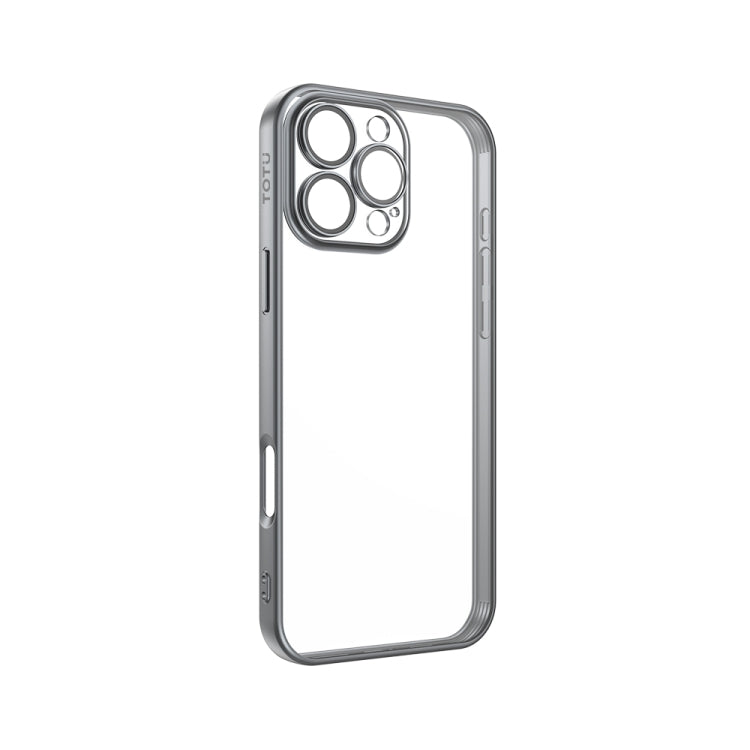 For iPhone 16 Pro TOTU PC-2 Soft Jane Series Electroplated TPU Phone Case with Lens Film(Grey) - iPhone 16 Pro Cases by TOTUDESIGN | Online Shopping South Africa | PMC Jewellery | Buy Now Pay Later Mobicred