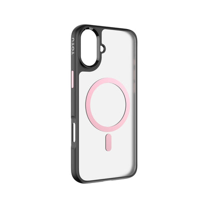 For iPhone 16 TOTU PC-7 Gold Shield Series Skin Feel MagSafe Magnetic Phone Case(Pink) - iPhone 16 Cases by TOTUDESIGN | Online Shopping South Africa | PMC Jewellery | Buy Now Pay Later Mobicred