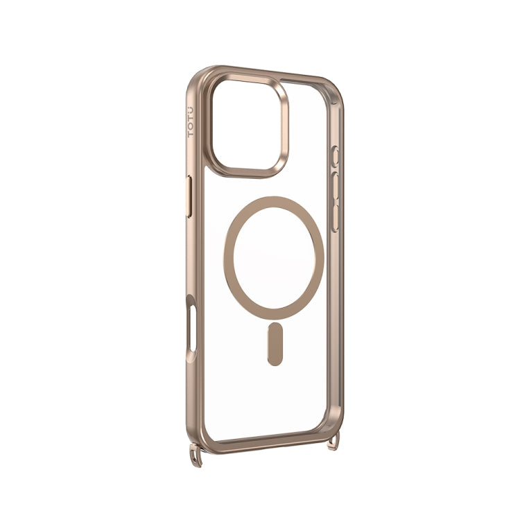 For iPhone 16 Pro TOTU PC-27 MagSafe Magnetic Hidden Metal Buckle Phone Case(Gold) - iPhone 16 Pro Cases by TOTUDESIGN | Online Shopping South Africa | PMC Jewellery | Buy Now Pay Later Mobicred