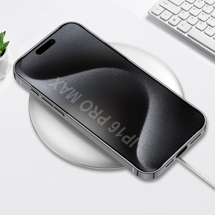 For iPhone 16 Pro Max GKK Plating Leather Wave MagSafe Phone Case(Grey) - free shipping - PMC Jewellery - Order now!