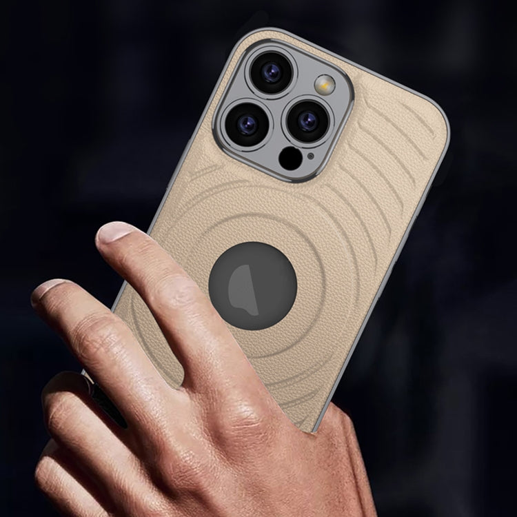 For iPhone 16 Pro Max GKK Plating Leather Wave MagSafe Phone Case(Carbon Fiber) - free shipping - PMC Jewellery - Order now!