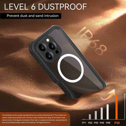 For iPhone 16 Pro Max RedPepper IP68 Waterproof Triple-proof MagSafe Phone Case(Black) - iPhone 16 Pro Max Cases by RedPepper | Online Shopping South Africa | PMC Jewellery | Buy Now Pay Later Mobicred