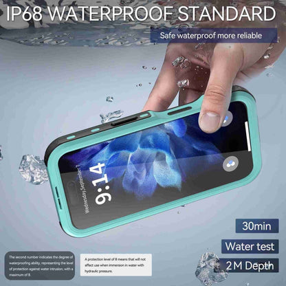 For iPhone 16 RedPepper IP68 Waterproof Triple-proof MagSafe Phone Case(Black Blue) - iPhone 16 Cases by RedPepper | Online Shopping South Africa | PMC Jewellery | Buy Now Pay Later Mobicred