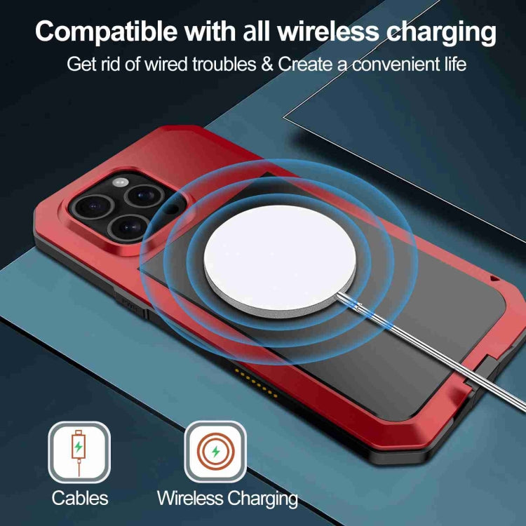 For iPhone 16 Pro Max RedPepper Triple-proof Metal Phone Case(Red) - free shipping - PMC Jewellery - Order now!