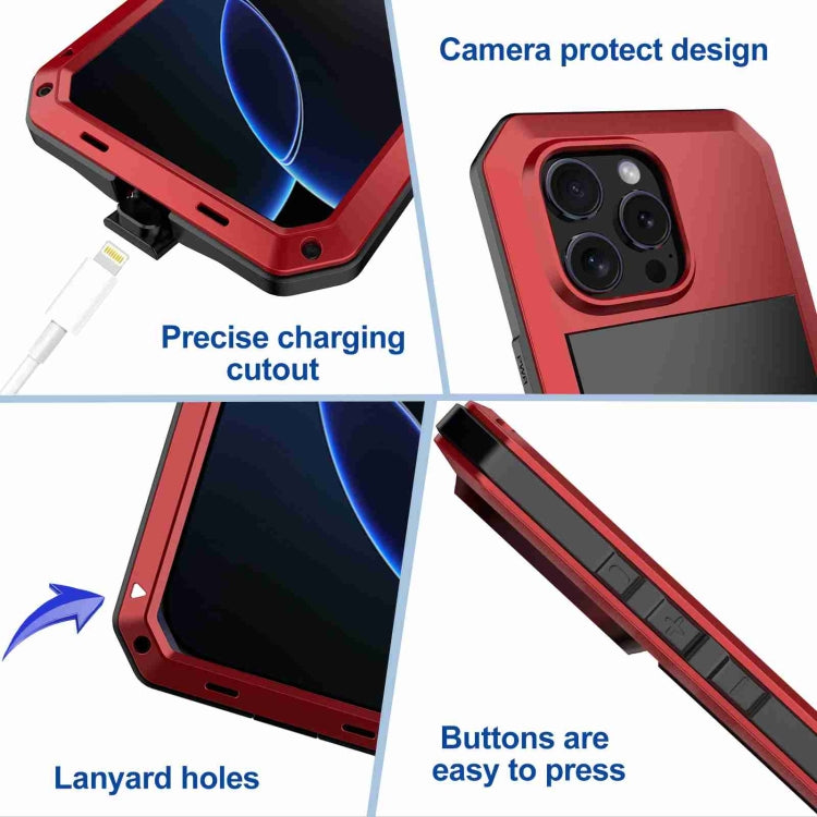 For iPhone 16 Pro Max RedPepper Triple-proof Metal Phone Case(Red) - free shipping - PMC Jewellery - Order now!