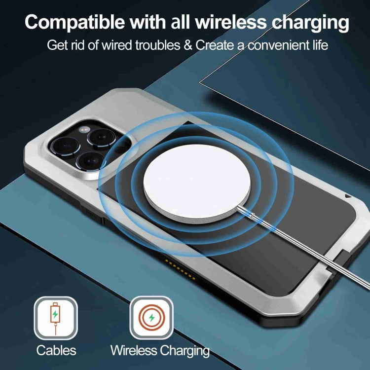 For iPhone 16 Pro Max RedPepper Triple-proof Metal Phone Case(Silver) - free shipping - PMC Jewellery - Order now!