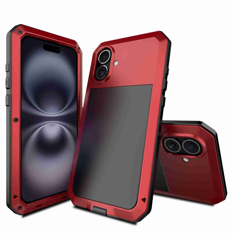 For iPhone 16 RedPepper Triple-proof Metal Phone Case(Red) - free shipping - PMC Jewellery - Order now!