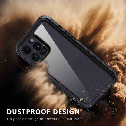 For iPhone 16 Pro RedPepper Transparent Dot IP68 Waterproof Triple-proof Phone Case(Black Dark Grey) - iPhone 16 Pro Cases by RedPepper | Online Shopping South Africa | PMC Jewellery | Buy Now Pay Later Mobicred