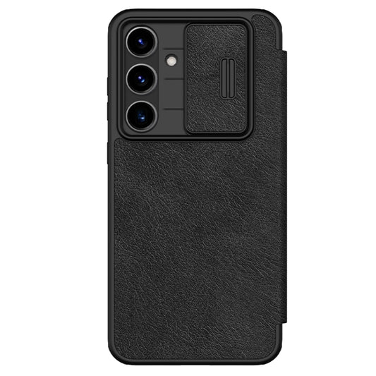 For Samsung Galaxy S24 FE 5G NILLKIN QIN Series Pro Sliding Camera Cover Design Leather Phone Case(Black) - Galaxy S24 FE 5G Cases by NILLKIN | Online Shopping South Africa | PMC Jewellery | Buy Now Pay Later Mobicred