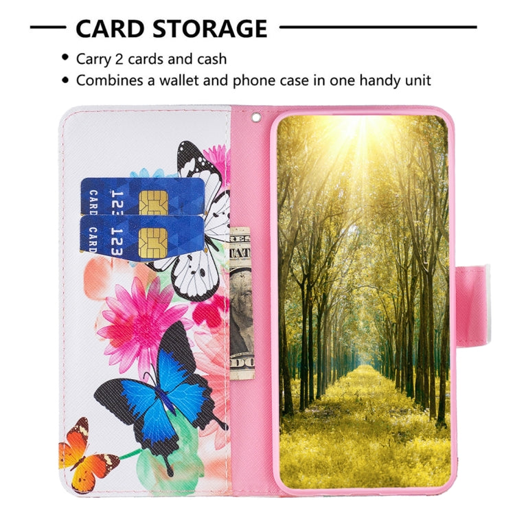 For Samsung Galaxy S25 5G Colored Drawing Pattern Leather Phone Case(Butterflies) - Galaxy S25 5G Cases by PMC Jewellery | Online Shopping South Africa | PMC Jewellery | Buy Now Pay Later Mobicred