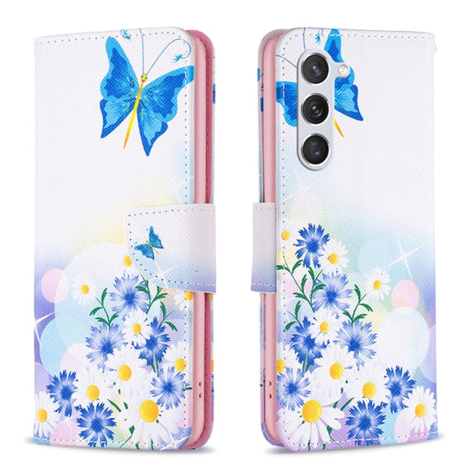 For Samsung Galaxy S25 5G Colored Drawing Pattern Leather Phone Case(Butterfly Love) - Galaxy S25 5G Cases by PMC Jewellery | Online Shopping South Africa | PMC Jewellery | Buy Now Pay Later Mobicred