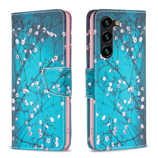 For Samsung Galaxy S25+ 5G Colored Drawing Pattern Leather Phone Case(Plum Blossom) - Galaxy S25+ 5G Cases by PMC Jewellery | Online Shopping South Africa | PMC Jewellery | Buy Now Pay Later Mobicred