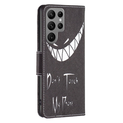 For Samsung Galaxy S25 Ultra 5G Colored Drawing Pattern Leather Phone Case(Smirk) - Galaxy S25 Ultra 5G Cases by PMC Jewellery | Online Shopping South Africa | PMC Jewellery | Buy Now Pay Later Mobicred