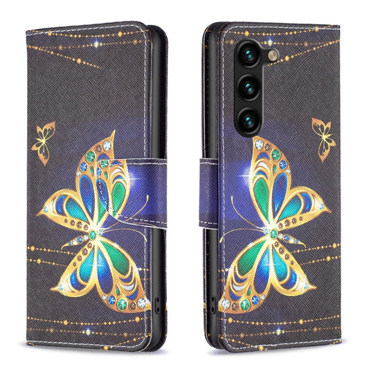 For Samsung Galaxy S25+ 5G Colored Drawing Pattern Leather Phone Case(Big Butterfly) - Galaxy S25+ 5G Tempered Glass by PMC Jewellery | Online Shopping South Africa | PMC Jewellery | Buy Now Pay Later Mobicred