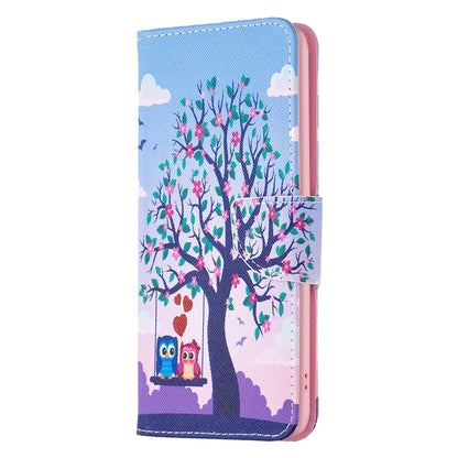 For Samsung Galaxy S25 5G Colored Drawing Pattern Leather Phone Case(Owl) - Galaxy S25 5G Cases by PMC Jewellery | Online Shopping South Africa | PMC Jewellery | Buy Now Pay Later Mobicred