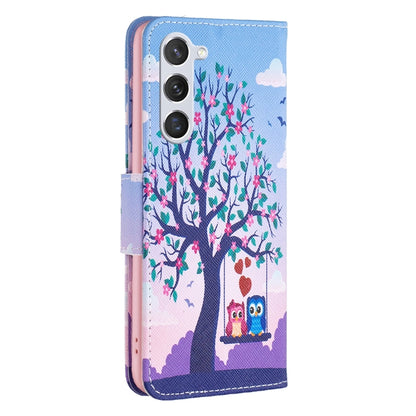 For Samsung Galaxy S25 5G Colored Drawing Pattern Leather Phone Case(Owl) - Galaxy S25 5G Cases by PMC Jewellery | Online Shopping South Africa | PMC Jewellery | Buy Now Pay Later Mobicred