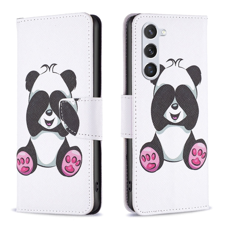 For Samsung Galaxy S25 5G Colored Drawing Pattern Leather Phone Case(Panda) - Galaxy S25 5G Cases by PMC Jewellery | Online Shopping South Africa | PMC Jewellery | Buy Now Pay Later Mobicred