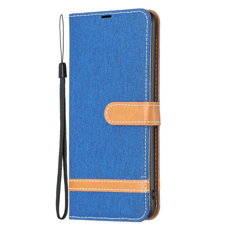 For Samsung Galaxy S25+ 5G Color Block Denim Texture Leather Phone Case(Royal Blue) - Galaxy S25+ 5G Cases by PMC Jewellery | Online Shopping South Africa | PMC Jewellery | Buy Now Pay Later Mobicred