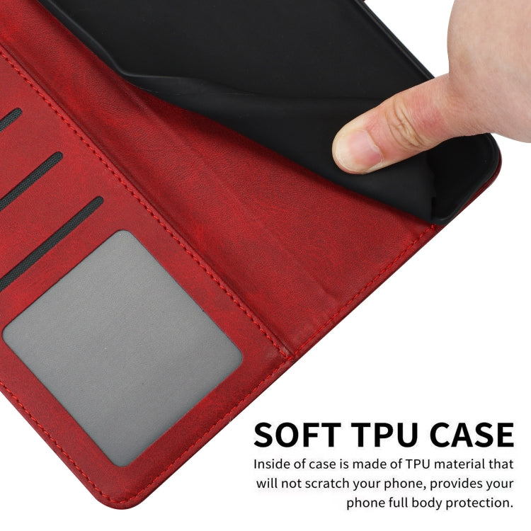 For Samsung Galaxy S25 Ultra 5G Solid Calf Texture Flip Leather Phone Case(Red) - Galaxy S25 Ultra 5G Cases by PMC TechLife | Online Shopping South Africa | PMC TechLife | Buy Now Pay Later Mobicred
