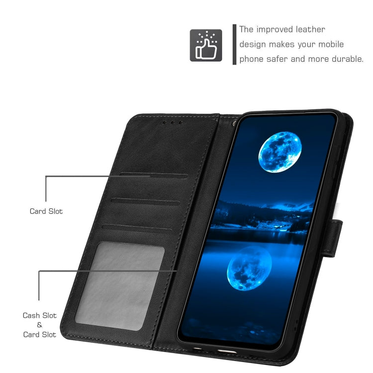 For Samsung Galaxy S25 / S24 5G Solid Calf Texture Flip Leather Phone Case(Black) - Galaxy S25 5G Cases by PMC TechLife | Online Shopping South Africa | PMC TechLife | Buy Now Pay Later Mobicred